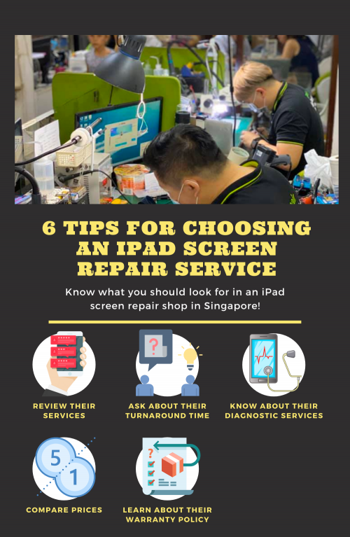 Know what you should look for in an iPad screen repair shop in Singapore!

#IpadScreenRepairSingapore

https://irepair.com.sg/ipad-repair/