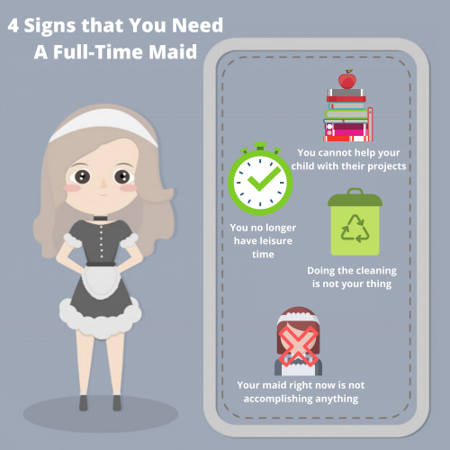 Not sure if you should hire a full-time maid in Singapore? Pay attention to these 4 signs to convince you!

#Full-TimeMaidSingapore

http://www.recruitbee.com.sg/about-us/