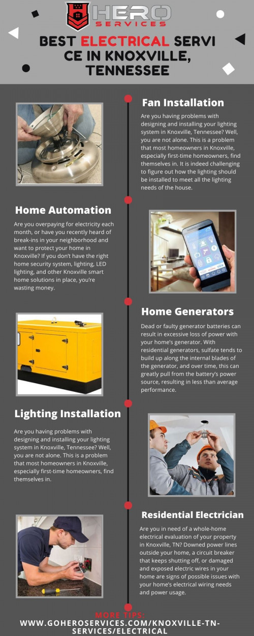 Visit us at - https://goheroservices.com/knoxville-tn-services/electrical/
Does your circuit breaker Tripp up every couple of days and you have to repair appliances? Does your dishwasher use far more energy than it has in previous years? If you answer yes to these questions, it's not as simple as flipping the breaker back on each trip or trying a DIY upgrade to your Knoxville home's electrical wiring.