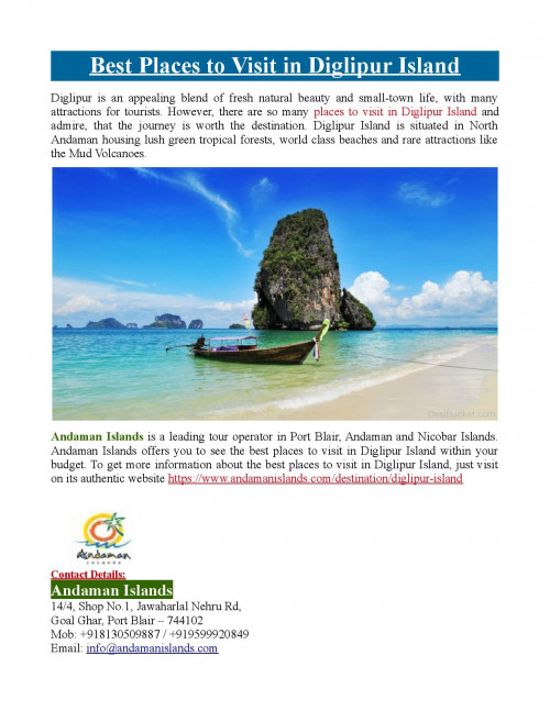 Andaman Islands offers you to see the best places to visit in Diglipur Island within your budget. To know more about best places to visit in Diglipur Island, just visit at https://www.andamanislands.com/destination/diglipur-island