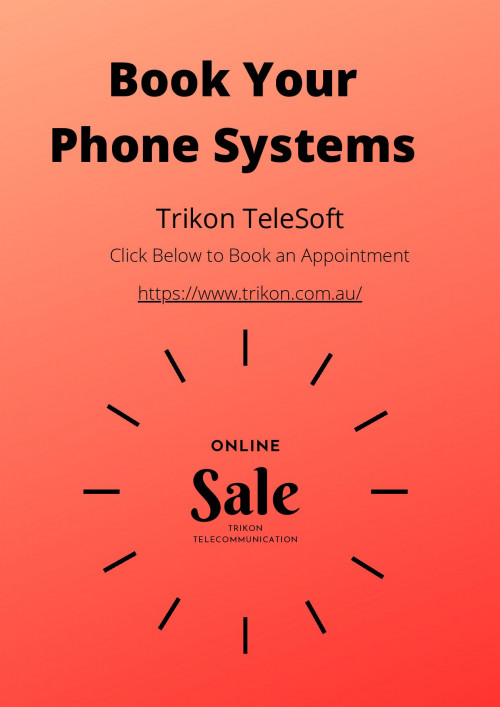 To get better telecommunication system for your business, consider booking an appoint with Trikon and get the best phone system for your business