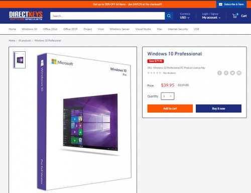 Buy windows 10 product key at best price.Virtual machines likewise have a place with the Windows 10 Pro full form. Cortana from Windows 10, the user&#39;s individual computerized aide, addresses questions, yet additionally deals with the user&#39;s arrangements and plan for the day. Windows 10 is enhanced for procedure on PCs, scratch pad, tablets and cell phones - the client chooses for himself whether he wants to work by means of touch screen or mouse and console. Cards, photographs, mail, schedules, groove music, films &amp; TV shows, and more in Windows 10 are for the most part incredible applications, so you can escape. Purchase Windows 10 Pro onlineWhen you purchase Windows 10 Pro on the web, you&#39;ll advantage from the demonstrated, simple to-utilize Start menu: Resize it to the ideal estimate and modify the rundown or tile view to your inclinations.

Our team at Direct Keys are experts in the IT industry. Directkeys.com is 20 years old, yes - born in 2000. We source the best value for money products so our buyers know where to price them at market busting prices. Our audiences and target buyers are left satisfied with a quality product as well as fulfilling your cost-saving exercise and benefiting from our excellent customer service. We supply home, business and all types of organisations with stock not just for personal but commercial usage too. Our catalogue of products include brand named items that are carefully selected by our purchasing team. We source products for our customers and can supply according to higher demand. If you need something and can`t see it, talk to us! Although our customer base is mainly Europe, we have acknowledged deployment of our products on a global basis across all continents including UK, Asia, Africa, North America, South America, Europe, and Australia. We cater for multiple language products as well as stand-alone (offline - without internet) installations too. We offer computer products for Windows and Mac that our customers can take pride in using - once they have been tried and tested by our teams for usability, productivity and ease of deployment. Free shipping is always available to buyers whether you are in the UK, Europe or USA. Our offer is that most of our products can be used in various countries so whether you`re in France, Germany or the Netherlands it make no difference as the product will work in your country and in your preferred local language.


#Windows10enterpriseltsc2019 #Windows10operatingsystem #microsoftofficeprofessionalplus2019 #Windows10productkey #Windows10productkey64bit #Buywindows10productkey #Freewindows10homeproductkey #Windows10homeproductkey #Activatewindows10homeproductkey #Upgradewindows10hometoprokey #Windows10homeproductkey64bit #Microsoftoffice2019professionalplus #Microsoftofficeprofessional2019 #Office2019professionaldvd #Officeprofessionalplus2019key #Officeprofessional2019productkey #Officeprojectprofessionalproductkey #DownloadOfficeprofessionalproductkey

Web: https://directkeys.com/products/windows-10-professional