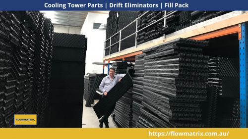 FlowMatrix provides spare parts for all commercial and industrial cooling towers including drift eliminators, fill pack and air intake louves. https://bit.ly/3AKanyA