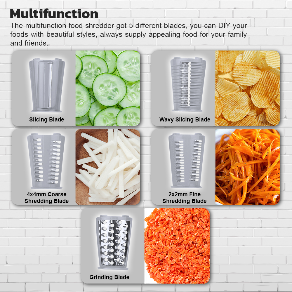 Cuoco Multifunction 5 In 1 Rotary Food Shredder FG066 Design 03