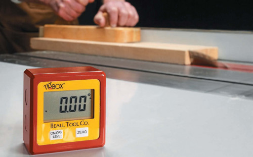 Digital Angle Gauge makes your work much easier and smoother as you do not now have to bend much to set the blade angle. This angle gauge is an inexpensive and accurate method to measure the angle.https://www.woodsmith.com/article/versatile-digital-angle-gauges-worth-a-look-wixey-digital-protractor/