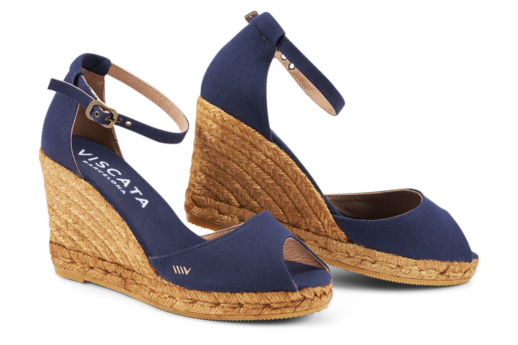 Espadrilles Wedges Womens Blue Aiguafreda Viscata 0 - Gifyu