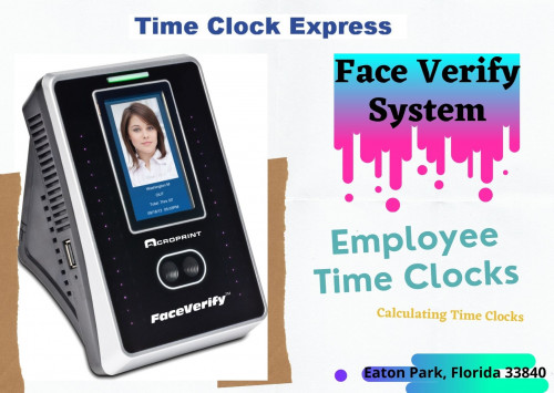 The “touchless” terminal uses the latest facial recognition technology and with biometric verification eliminates costly “buddy punching". Simply look into the terminal and employees are instantly verified. Great for Restaurants, Medical Field, and clean rooms requiring sanitary conditions.