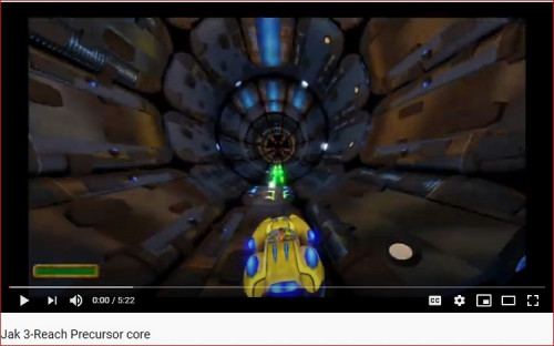 Reach Precursor core was a mission in Jak 3. Veger had gotten ahead of Jak in their race for the catacombs, so he followed him down to the Precursor core.


Web:  https://www.youtube.com/watch?v=pNHeICDA25k