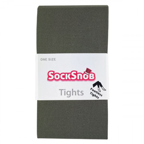 Ladies Footless Tights Khaki PACK