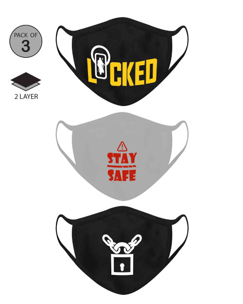 Locked,Stay Safe,Lock and chain mask