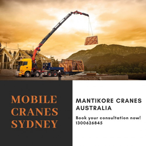 Mantikore Cranes Services is a long-established mobile cranes Sydney company.  We are Sydney cranes labour providers supplying our clients with reliable and experienced Tower crane operators, dogman and riggers. Our cranes and personnel are suitably skilled and experienced to overcome all kinds of crane challenges. Ranging from small to large projects we have a crane to meet your needs. We are committed to completing all projects safely, efficiently, on budget and on-time. We also provide buyback options once your crane has completed your project. We have more than 29 years of experience working in the crane hire industries in Australia. We assure you that you will receive the best crane hire services.  Cranes available for sale or hire to the construction sector. Cranes we provide are Tower Crane, Mobile Cranes, Self-Erecting cranes, Electric Luffing cranes etc.   Experienced operators and personnel are available for short- or long-term assignments.  For more information visit our site today. Book Consultation:  1300626845

Website:  https://mantikorecranes.com.au/

Address:  PO BOX 135 Cobbitty NSW, 2570 Australia
Email:  info@mantikorecranes.com.au 
Opening Hours:  Monday to Friday from 7 am to7 pm

Follow us on our Social accounts:

Facebook
https://www.facebook.com/pg/Mantikore-Cranes-108601277292157/about/?ref=page_internal

Instagram
https://www.instagram.com/mantikorecranes/

Twitter
https://twitter.com/MantikoreC