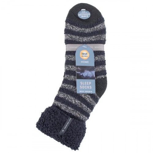 OLWEN CHARCOAL STRIPE SLEEP SOCKS 2