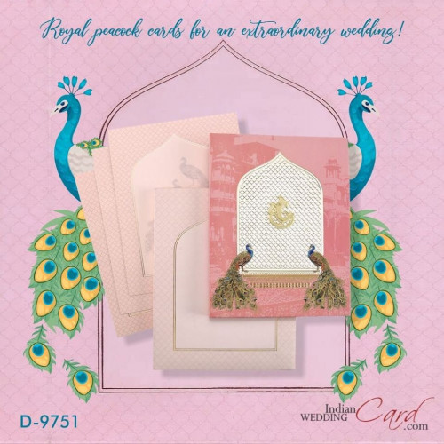 The use of peacock symbolism on wedding invitations is an age old tradition; one that Indian Wedding Card has pursued with its Peacock Theme Cards. To add the regality and grace of a peacock, choose this stunning peacock theme Card for your wedding. View the entire collection at Indian wedding Card Online store @ https://www.indianweddingcard.com/Peacock-Wedding-Invitations.html