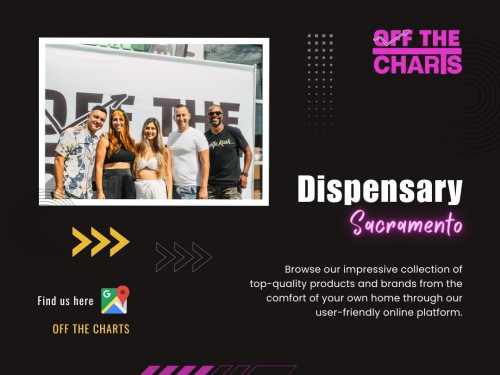 With the legalization of cannabis in many places, the number of cannabis dispensaries has skyrocketed. But not all dispensaries are created equal. Finding the ideal cannabis Dispensary Sacramento can greatly impact your overall experience.

Official Website: https://www.offthechartsshop.com/

Click here for more information: https://www.offthechartsshop.com/locations/otc-sacramento

Off The Charts Sacramento
Address: 8125 36th Ave, Sacramento, CA 95824, United States
Phone: +19164765542

Find Us On Google Maps: http://goo.gl/maps/AY9WmzkPyVGEQCgr7

Our Profile: https://gifyu.com/otcsacramento

More Images:
https://tinyurl.com/5byc7wry
https://tinyurl.com/42tzp7hf
https://tinyurl.com/ycc778sk
https://tinyurl.com/43y7xsnd