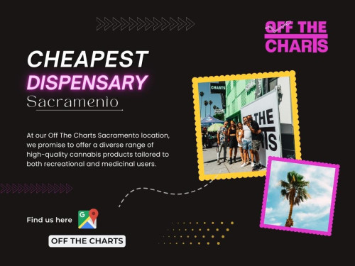 One of the most significant advantages of visiting the Cheapest dispensary Sacramento is the access to knowledgeable staff. Dispensary budtenders are trained to assist customers in selecting the right products based on their needs and preferences.

Official Website: https://www.offthechartsshop.com/

Click here for more information: https://www.offthechartsshop.com/locations/otc-sacramento

Off The Charts Sacramento
Address: 8125 36th Ave, Sacramento, CA 95824, United States
Phone: +19164765542

Find Us On Google Maps: http://goo.gl/maps/AY9WmzkPyVGEQCgr7

Our Profile: https://gifyu.com/otcsacramento

More Images:
https://tinyurl.com/5n8rxs9f
https://tinyurl.com/4yth7a6w
https://tinyurl.com/57rtcmaa
https://tinyurl.com/3vrbbhyy