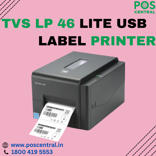 The LP46 lite is a versatile and efficient label printing solution designed to meet the needs of businesses and organizations. With USB connectivity, you can easily connect TVS Lp 46 lite label printer to your computer or other devices, making it simple to integrate into your existing systems. Utilizing both thermal transfer and direct thermal printing methods, it offers flexibility in meeting various labelling needs. Powered by a robust 32-bit RISC CPU, it handles complex printing tasks efficiently, ensuring reliable and consistent performance. You can visit the POS Central India website to Buy TVS LP 46 Lite Barcode Printer Online at a reasonable cost with free shipping. Visit https://www.poscentral.in/tvs-lp-46-lite-label-printer.html