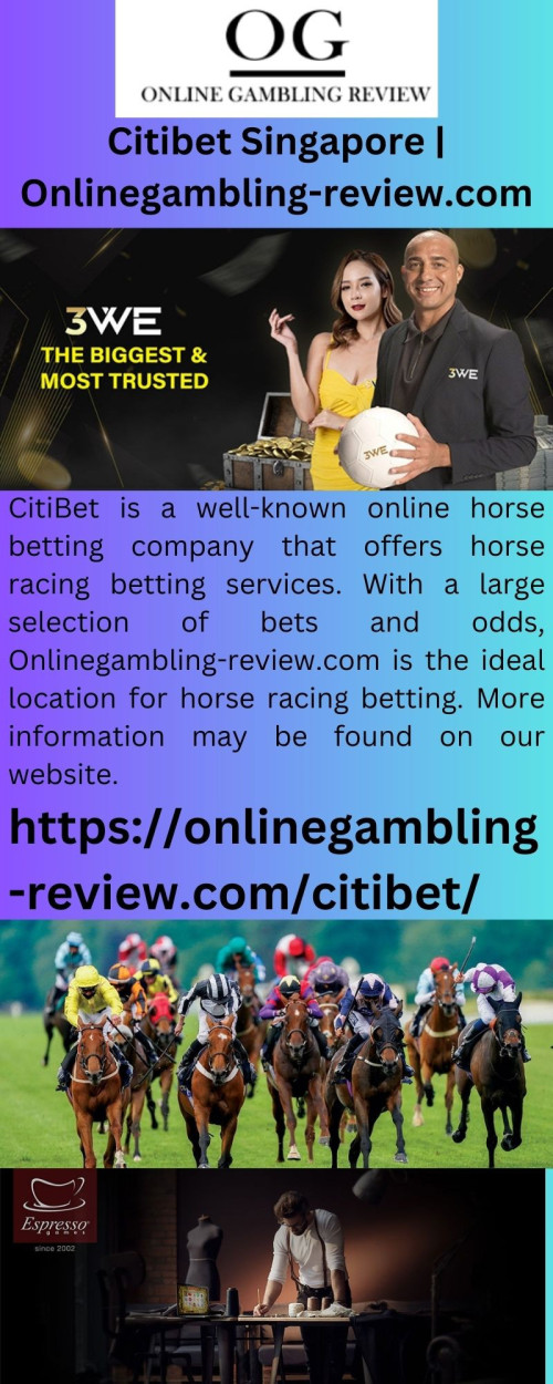 CitiBet is a well-known online horse betting company that offers horse racing betting services. With a large selection of bets and odds, Onlinegambling-review.com is the ideal location for horse racing betting. More information may be found on our website.

https://onlinegambling-review.com/citibet/