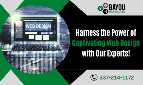 Elevate your online presence with our super-skilled professional website designers. Bayou Technologies, LLC has innovative designers will frame a visually stunning and user-friendly site tailored to your needs. With a focus on functionality and aesthetics, we'll ensure your site stands out from the competition. Take your business to the next level!