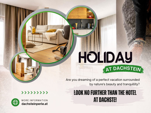 Discover your dream vacation with our tips on finding the perfect hotel. Learn how to choose the ideal Hotel at Dachstein for an unforgettable getaway.

Are you planning your dream vacation? The excitement of exploring new places and creating lasting memories is a feeling like no other. Finding the perfect hotel is one of the most crucial aspects of planning a vacation. 

Visit Us: https://www.google.com/maps/place//data=!4m2!3m1!1s0x47712fc369b20799:0x25a10bce58fcf892?source=g.page.m.ia._

Heinz Tritscher, Alpin Residenz Dachsteinperle

Vorberg 291, 8972 Ramsau am Dachstein, Austria
+43368781305
reservierung@dachsteinperle.at

Our Profile: https://gifyu.com/dachsteinperle

See More:

https://v.gd/59B2p5
https://v.gd/qr3ioD
https://v.gd/j8I7n1
https://v.gd/StOq3B