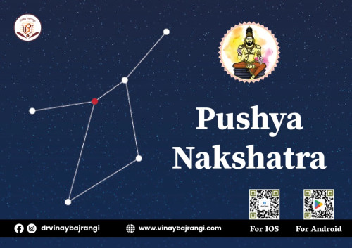 Pushya Nakshatra, the eighth lunar mansion in Vedic astrology, is associated with nurturing and nourishing qualities. Ruled by the planet Saturn, it signifies abundance, prosperity, and spiritual growth. Individuals born under Pushya Nakshatra are often compassionate, generous, and family-oriented. This Nakshatra is considered auspicious for activities like weddings and starting new ventures, as it is believed to bring blessings and good fortune. If you are looking Astrology Tips for Removing Kaal Sarp yog contact us. For more info visit: https://www.vinaybajrangi.com/nakshatras/pushya-nakshatra.php | https://www.vinaybajrangi.com/calculator/kaalsarp-dosh-calculator.php | https://www.vinaybajrangi.com/services/online-report/mangal-dosha-calculator.php
