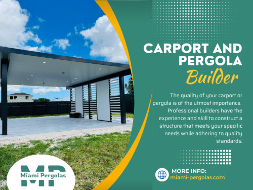 Transform your outdoor space with expert carport construction. Our skilled Carport and Pergola builder creates durable, stylish carports to protect your vehicles.

Official Website: https://miami-pergolas.com/
Google Business Site: https://miami-pergolas-insulated-patio.business.site

Address: 11940 sw 212th st, Miami Fl, 33177, United States
Tell: 7869912423

Find us on Google Map : http://maps.app.goo.gl/gXeZNakr8LXiCpnRA

Our Profile: https://gifyu.com/miamipergolas
More Images: 
https://tinyurl.com/2w368s5x
https://tinyurl.com/2p83ue8c
https://tinyurl.com/4c8y6vps
https://tinyurl.com/bdhrsm94