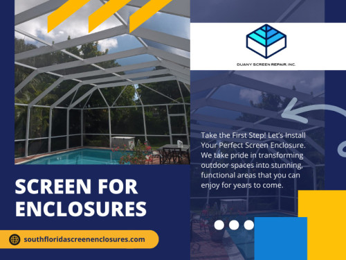Ask for a detailed, written estimate that breaks down all costs associated with the project. This should include screen for enclosures materials, labor, permits, and any additional charges. Be cautious of companies that provide vague or verbal estimates. A transparent quote helps you understand the full scope of the project and avoids surprises later on.

Official Website : https://southfloridascreenenclosures.com/

Duany Screen Repair Inc.
Address: 3840 NW 176th ST, Miami Gardens, Florida 33055, USA
Phone: 786-623-9063

Find Us On Google Map: http://maps.app.goo.gl/AHDB2HzES8wNEezr5

Our Profile: https://gifyu.com/screenenclosures

More Photos:  

https://is.gd/jCGenx
https://is.gd/BdZYfy
https://is.gd/MLIIFM
https://is.gd/jfcCFd