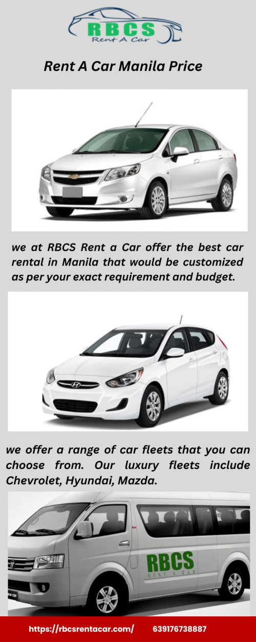 RBCS Rent a Car offers vehicles to both private individuals as well as companies. We can also provide the cars as self-drive or with a driver if you want. Our rent car SUV Laguna are completely customizable to meet your particular needs and specifications. Visit our website to know more information about our Car Rental Services. https://rbcsrentacar.com/