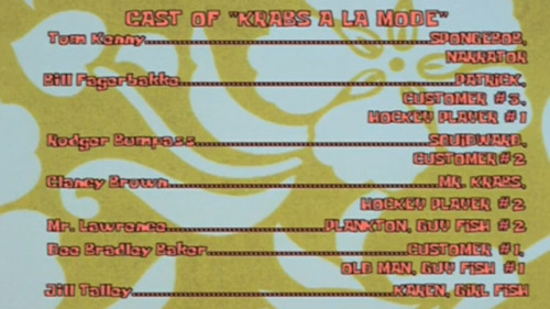 SpongeBob KALM credits