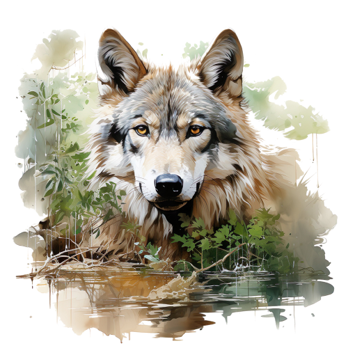 A Wolf in a Natural Setting 1