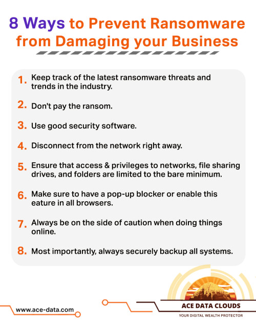 AceData enable organizations to proactively protect their data, swiftly recover from potential attacks, and ensure uninterrupted business operations. By leveraging these services, businesses can mitigate the risks associated with ransomware and maintain the security and integrity of their critical assets.

Visit : https://ace-data.com/Blog/Details/ransomware-how-it-works-and-how-to-remove-it