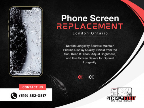 A cracked or shattered screen not only affects the aesthetics of your phone but also hampers its usability. At SimplyFixIT, we offer swift and efficient phone screen replacement London Ontario. 

Official Website: https://simplyfixit.ca/

Click here for more Information: https://simplyfixit.ca/london

SimplyFixIT - Phone & Laptop - London
Address: Inside Oxbury Centre, 1299 Oxford St E Unit 4E, London, ON N5Y 4W5, Canada
Phone: +15198520517

Find Us On Google Maps: https://maps.app.goo.gl/gEWQBPFReQuqHgBg6

Business Site: https://simplyfixitphonelaptoplondon.business.site

Our Profile: https://gifyu.com/simplyfixitca

More Images:
https://tinyurl.com/37zxmmh8
https://tinyurl.com/5dfet7xw
https://tinyurl.com/ye3dsh6w
https://tinyurl.com/2wkmck6v