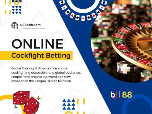 Online cockfight betting, or Sabong, is a sport deeply rooted in Filipino culture, where two gamecocks equipped with sharp spurs engage in a battle of skill and strength inside a cockpit arena. 

Our Official Website: https://bj88asia.com/

Click Here For More Information:  https://bj88asia.com/online-sabong

Our Profile: https://gifyu.com/bj88asiasabong

More Images: 
https://gifyu.com/image/S8dkl
https://gifyu.com/image/S8dkn
https://gifyu.com/image/S8dku
https://gifyu.com/image/S8dkQ