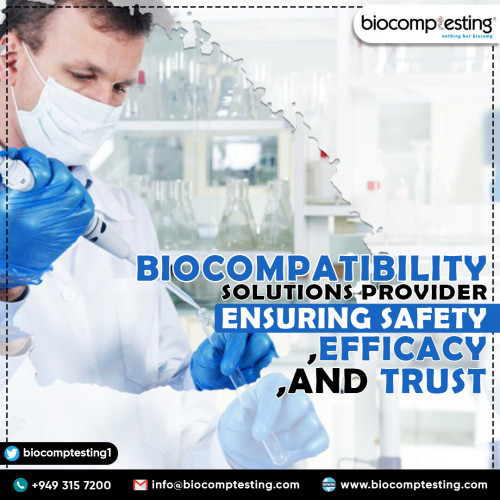 At Biocomptesting, we're dedicated to ensuring the safety and reliability of medical devices. Our expert team offers comprehensive biocompatibility testing services, from risk assessment to regulatory compliance, tailored to your needs. We are a leading Biocompatibility Solutions Provider in the USA, making us your trusted partner in bringing safe and effective medical devices to market. Get in touch with us now!

https://www.biocomptesting.com/