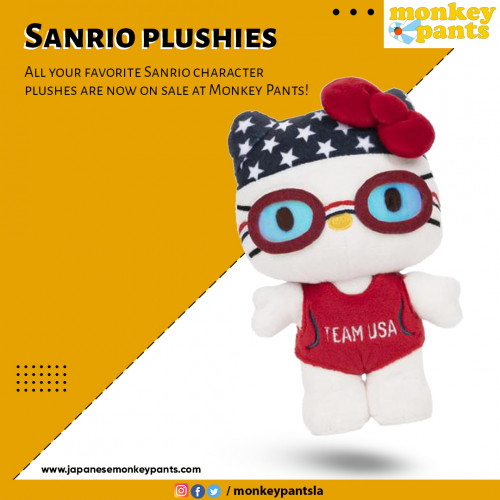 Buy Hello Kitty Sanrio Plushies online. All your favorite Sanrio character plushes are now on sale at Monkey Pants. customer friendly product portals. Contact for more info: 213-570-9349.