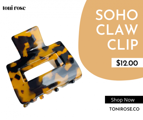 Claw clip for thick hair is available at the best price which helps to hold your hair and it's strong enough for thick hairs too.  Make your order now!! https://tonirose.co/collections/clips/products/sohoclawclip