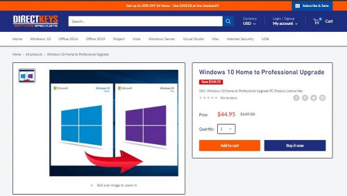 Gest best online Upgrade windows 10 home to pro key. Buy Windows 10 Home Professional Upgrade - Best price at Directkeys at DirectKeys.Windows 10 Home to Professional Upgrade License Key FQC-09512.Our list of items incorporate brand named things that are painstakingly chosen by our buying group.

Our team at Direct Keys are experts in the IT industry. Directkeys.com is 20 years old, yes - born in 2000. We source the best value for money products so our buyers know where to price them at market busting prices. Our audiences and target buyers are left satisfied with a quality product as well as fulfilling your cost-saving exercise and benefiting from our excellent customer service. We supply home, business and all types of organisations with stock not just for personal but commercial usage too. Our catalogue of products include brand named items that are carefully selected by our purchasing team. We source products for our customers and can supply according to higher demand. If you need something and can`t see it, talk to us! Although our customer base is mainly Europe, we have acknowledged deployment of our products on a global basis across all continents including UK, Asia, Africa, North America, South America, Europe, and Australia. We cater for multiple language products as well as stand-alone (offline - without internet) installations too. We offer computer products for Windows and Mac that our customers can take pride in using - once they have been tried and tested by our teams for usability, productivity and ease of deployment. Free shipping is always available to buyers whether you are in the UK, Europe or USA. Our offer is that most of our products can be used in various countries so whether you`re in France, Germany or the Netherlands it make no difference as the product will work in your country and in your preferred local language.

#Windows10enterpriseltsc2019 #Windows10operatingsystem #microsoftofficeprofessionalplus2019 #Windows10productkey #Windows10productkey64bit #Buywindows10productkey #Freewindows10homeproductkey #Windows10homeproductkey #Activatewindows10homeproductkey #Upgradewindows10hometoprokey #Windows10homeproductkey64bit #Microsoftoffice2019professionalplus #Microsoftofficeprofessional2019 #Office2019professionaldvd #Officeprofessionalplus2019key #Officeprofessional2019productkey #Officeprojectprofessionalproductkey #DownloadOfficeprofessionalproductkey

Web:  https://directkeys.com/products/windows-10-home-pro-upgrade-license-key