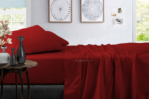 Shop now Best-quality burgundy sheets at comfortbeddings online store made of 100% Egyptian cotton that gives softness, strength, durability, and luxury feel. RV's sheets are wrinkle-free, easy to wash & perfect look for your bedroom. Visit here- https://comfortbeddings.com/products/burgundy-sheet-set-king-queen