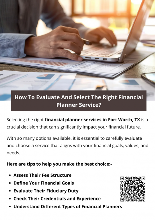 Choosing the right financial planner services in Fort Worth, TX takes time and research, but it’s a vital step toward achieving your financial goals. By evaluating credentials, fee structures, fiduciary responsibility, and communication style, you can confidently select a planner who will guide you toward financial success. To know more visit here https://www.alignedwealthadv.com/financial-planning-fort-worth-tx