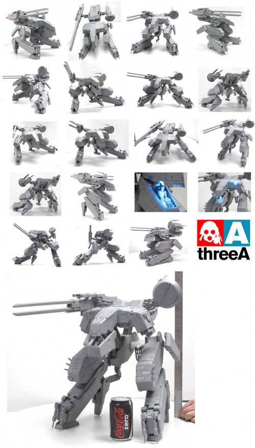 3a metal gear rex unpainted multiple angles