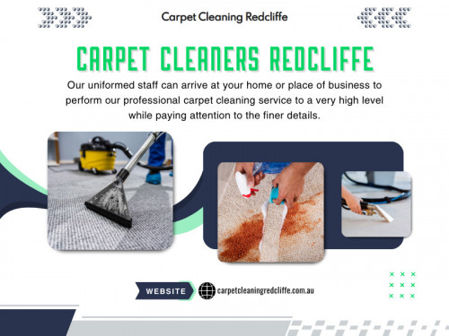 Professional Carpet cleaners Redcliffe remove these contaminants, improving the air quality in your living space. For families with children, pets, or individuals with allergies, regular professional carpet cleaning is an essential step toward maintaining a healthy home environment.

Official Website: https://carpetcleaningredcliffe.com.au/

Our Profile: https://gifyu.com/carpetredcliffe

More Images:

https://bit.ly/3DNbHqD
https://bit.ly/3Fn2mGL
https://bit.ly/3DpBjKk
https://bit.ly/43HuM8c
