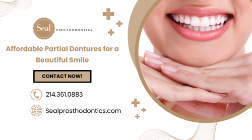 To get back your missing teeth, partial dentures in Dallas, TX provide a convenient and organic-looking service. Our personalized dentures suit you safely and mix well with your organic teeth. Seal Prosthodontists offer customized care to regain your smile and develop your bite, no matter if you require a complete or partial denture. Contact us at 214.361.0883.