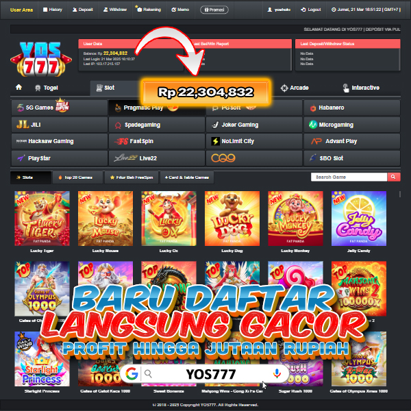 YOS777 - Akses Permainan Anti Rungkad Slot Gacor 777 Mudah Maxwin Hari Ini
