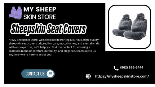 The best sheepskin seat covers are available at My Sheepskin Store in California to improve your driving pleasure. Our seat covers, which are made from premium, genuine sheepskin, offer your automobile seats outstanding comfort, temperature control, and protection. Our Sheepskin Seat Covers guarantee a comfortable and fashionable ride in any season, whether you're traveling through urban areas or along picturesque routes. They are the ideal complement to any car and are simple to install and maintain. Visit My Sheepskin Store or browse our unique selection online to add Sheepskin Seat Covers to your vehicle and give it the opulence it merits!