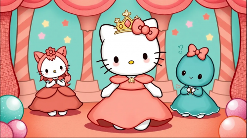 Kawaii Hello Kitty and Friends Wallpaper Download