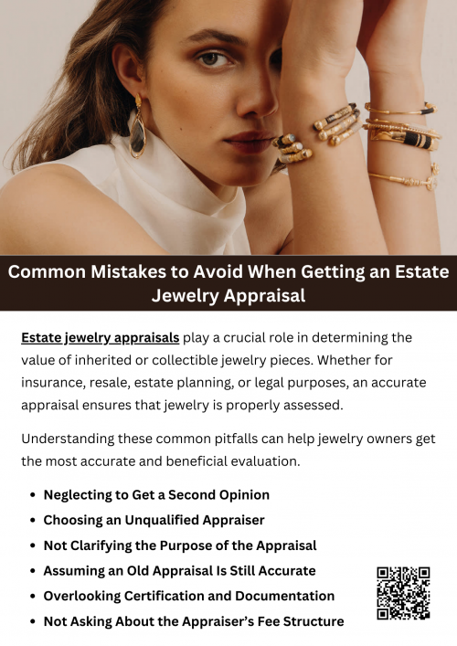 Avoiding these common mistakes can help ensure that your estate jewelry appraisals are accurate, reliable, and suited to your specific needs. By selecting a qualified appraiser, updating outdated evaluations, and obtaining proper documentation, you can maximize the benefits of the appraisal process. Whether for insurance, resale, or estate planning, taking the right steps will protect your investment and provide peace of mind. To know more visit here https://www.futerbrosjewelers.com/services/jewelry-appraisals