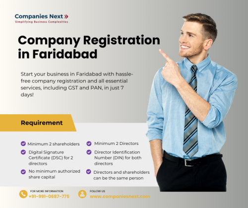 Register your company in Faridabad with ease. Get a complete step-by-step guide on the process, compliance, and benefits. Start your business today! Read more- https://www.companiesnext.com/blog/company-registration-in-faridabad