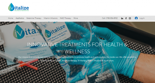 IVitalize Wellness and Therapeutics offers Ketamine Infusions for mental health and chronic pain, IV Therapy, NAD, Aesthetics in Tinley Park and Chicago Illinois

Read more:- https://www.ivitalizeil.com/

Our growing list of IV therapy and IV infusions are aimed at restoring overall well-being. Our IV treatment can provide relief from pain, nausea, illness, fatigue, headaches, mental health conditions, and more! Our licensed providers offer years of experience specializing in Aesthetics, Skin Care, Vitamin Infusions, Acute & Chronic Pain Relief, Weight Loss, Migraine Relief, & more!

#KetamineTherapyinillinois #IVTherapyinillinois #DepressionKetamineTherapy #Anxietytreatment #Aestheticsinillinois #VitaminInfusioninillinois #IVitalize #medspa #NADtherapy #HangoverIV #IVBar