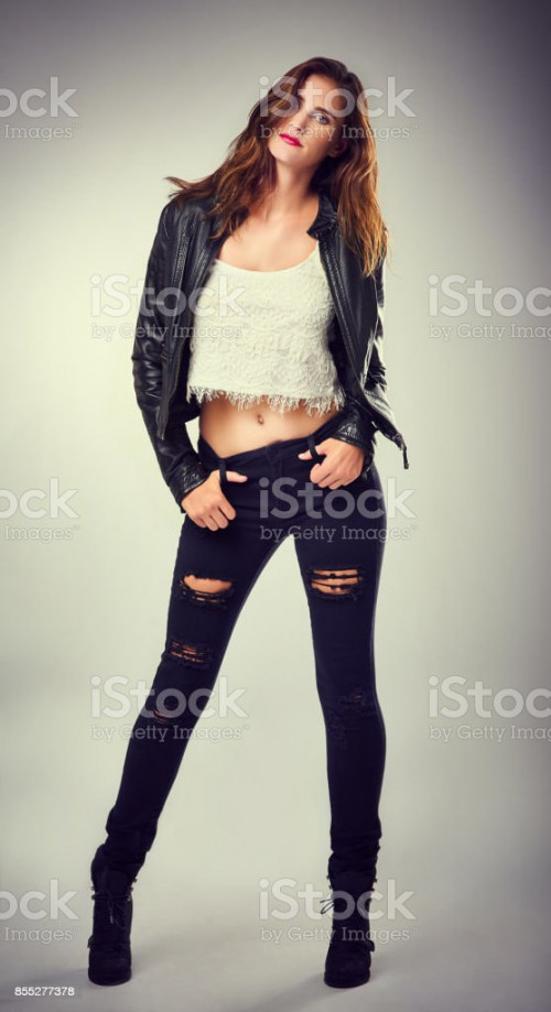 Studio shot of a fashionable young woman