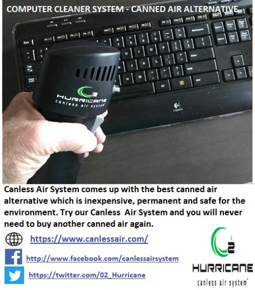 Canless Air System comes up with the best canned air alternative which is inexpensive, permanent and safe for the environment. Try our Canless  Air System and you will never need to buy another canned air again. Visit,https://bit.ly/2VGXKVh