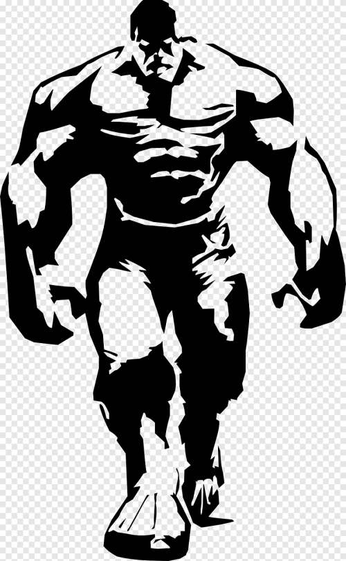png clipart hulk stencil airbrush superhero bodybuilding avengers monochrome